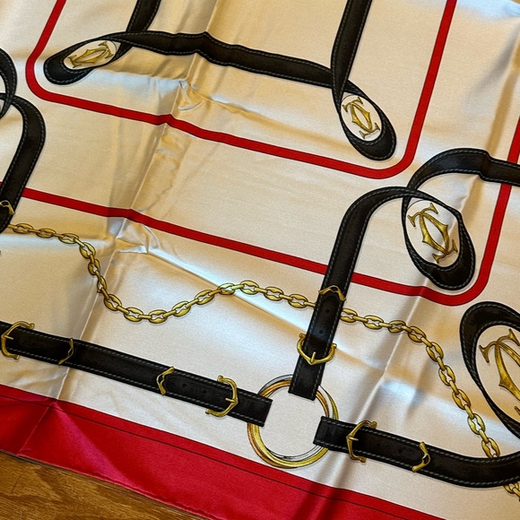 Cartier “le must de Cartier” silk scarf EUC aprox 33” square - Picture 8 of 11